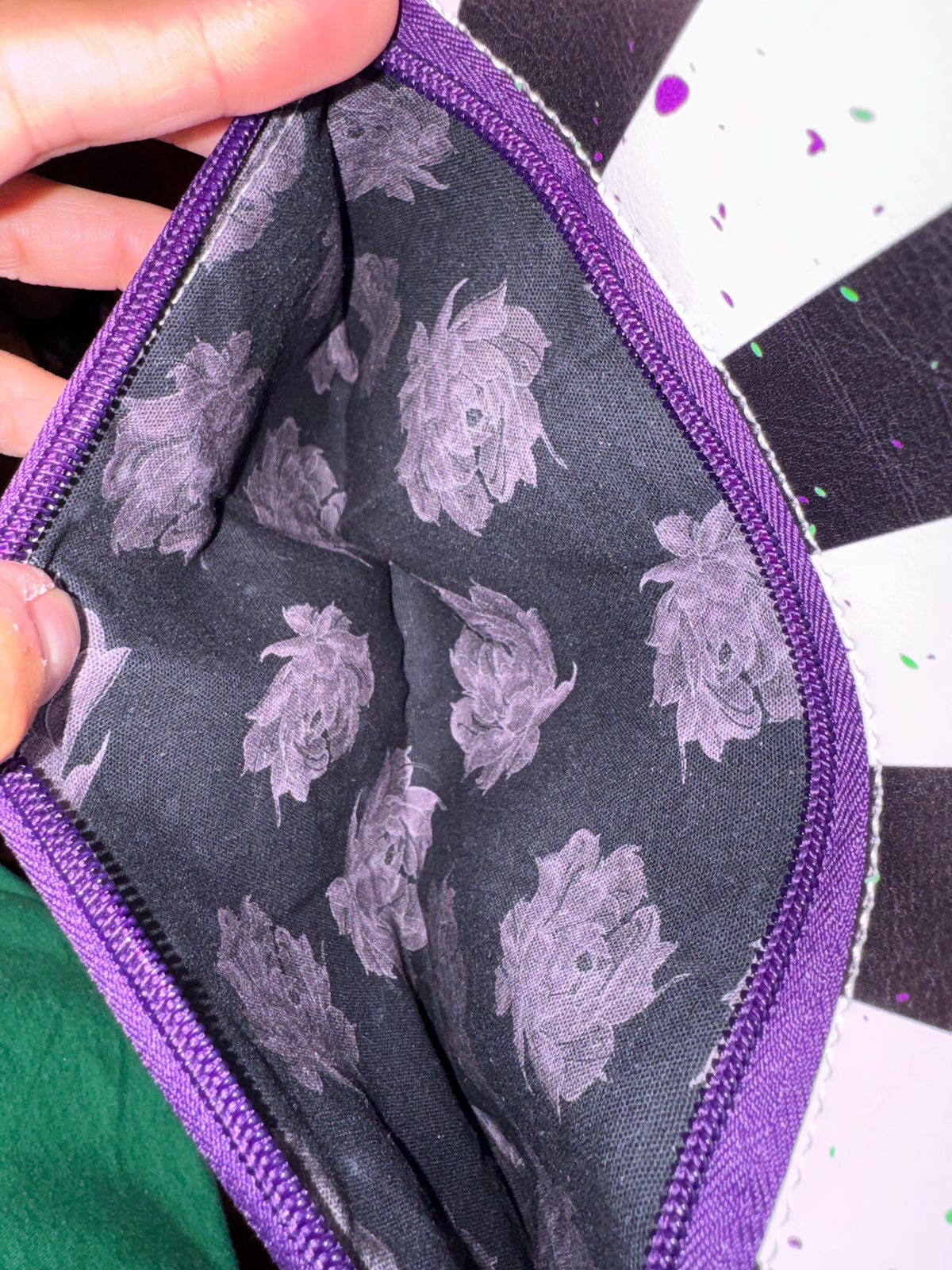 Beetlejuice Striped Crossbody Bag