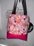 Magical Girl Inspired Tote Bag | Handmade Anime Shoulder Bag | Pink Faux Leather Base | Everyday Tote