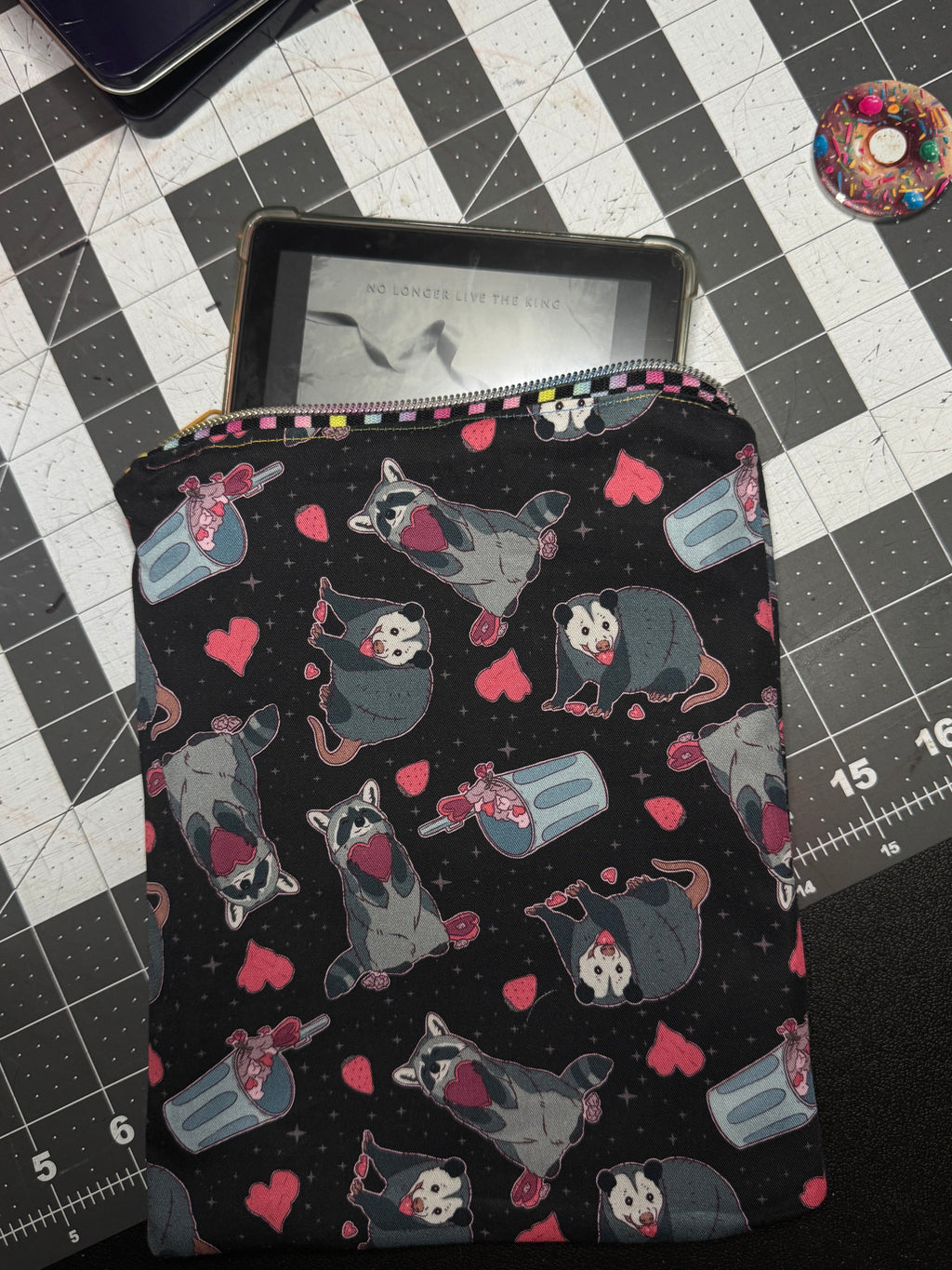 Padded Book Sleeve with Zipper, Made to Order, Choose Your Print and Zipper Color