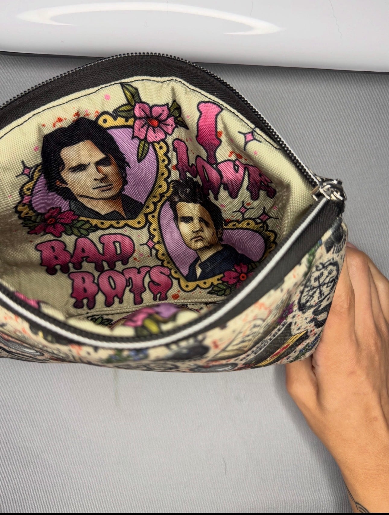 Vampire Diaries Makeup Bag Salvatore Brothers “Hello Brother” Cosmetic Pouch