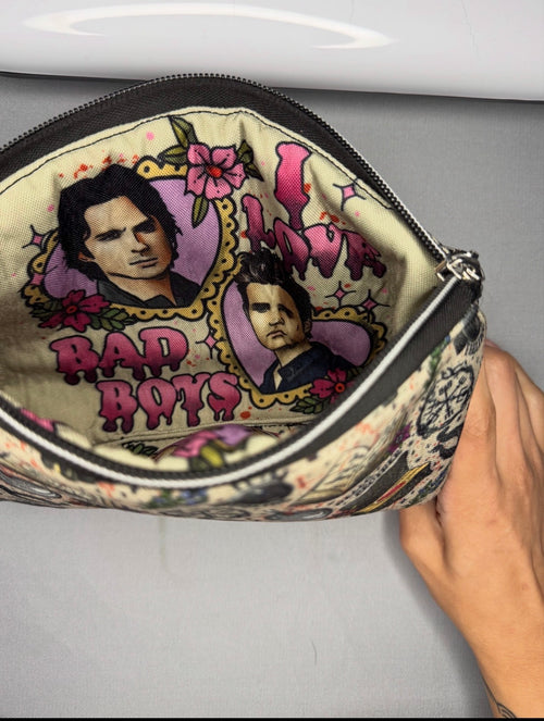 Vampire Diaries Makeup Bag Salvatore Brothers “Hello Brother” Cosmetic Pouch
