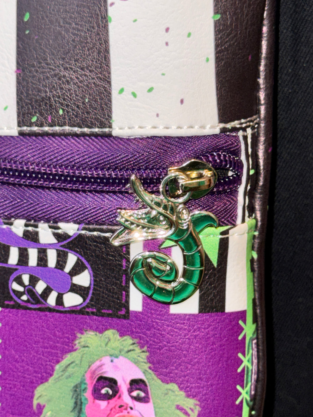 Beetlejuice Striped Crossbody Bag