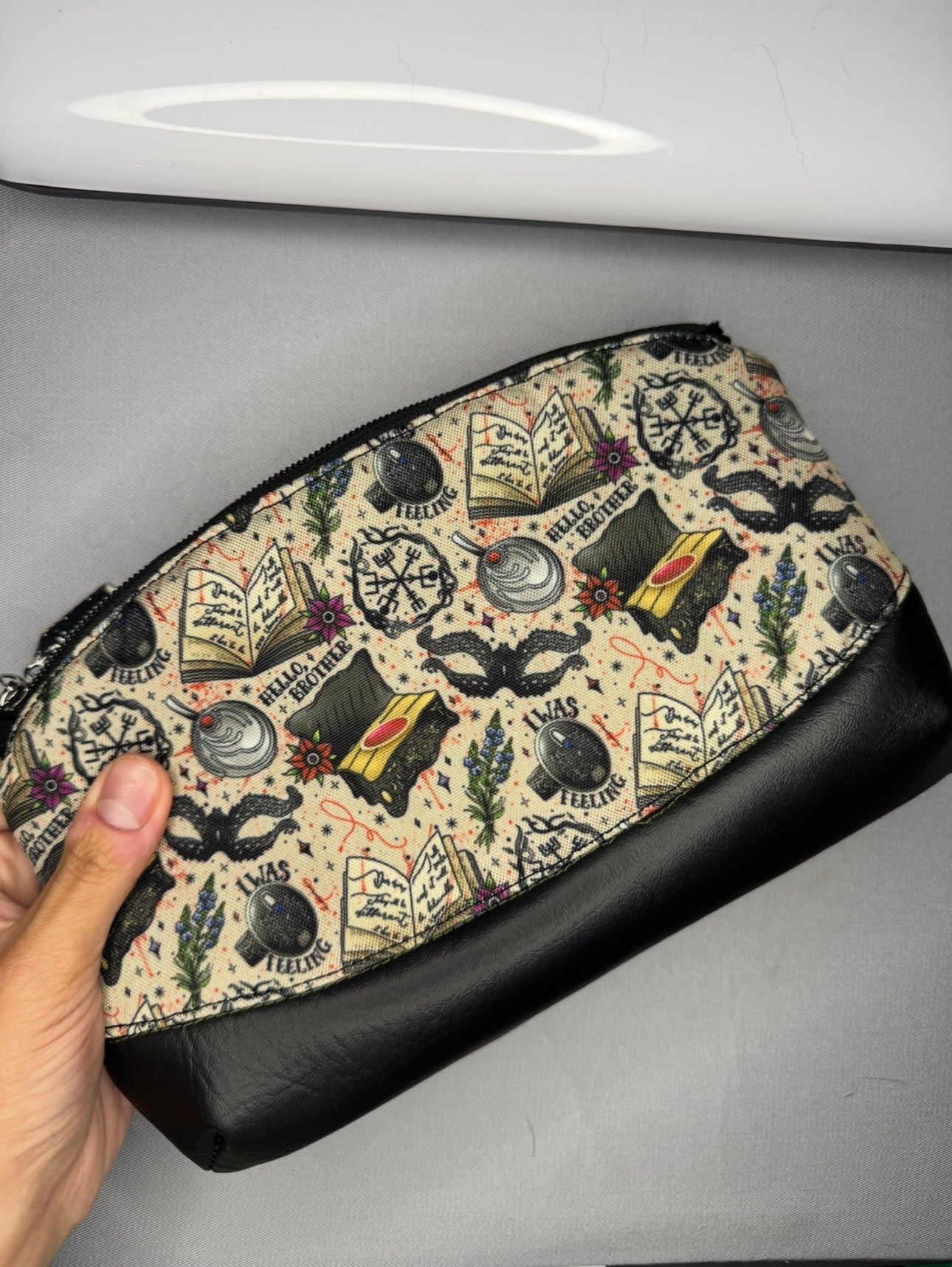 Vampire Diaries Makeup Bag Salvatore Brothers “Hello Brother” Cosmetic Pouch