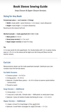 Downloadable Book Sleeve Instructions