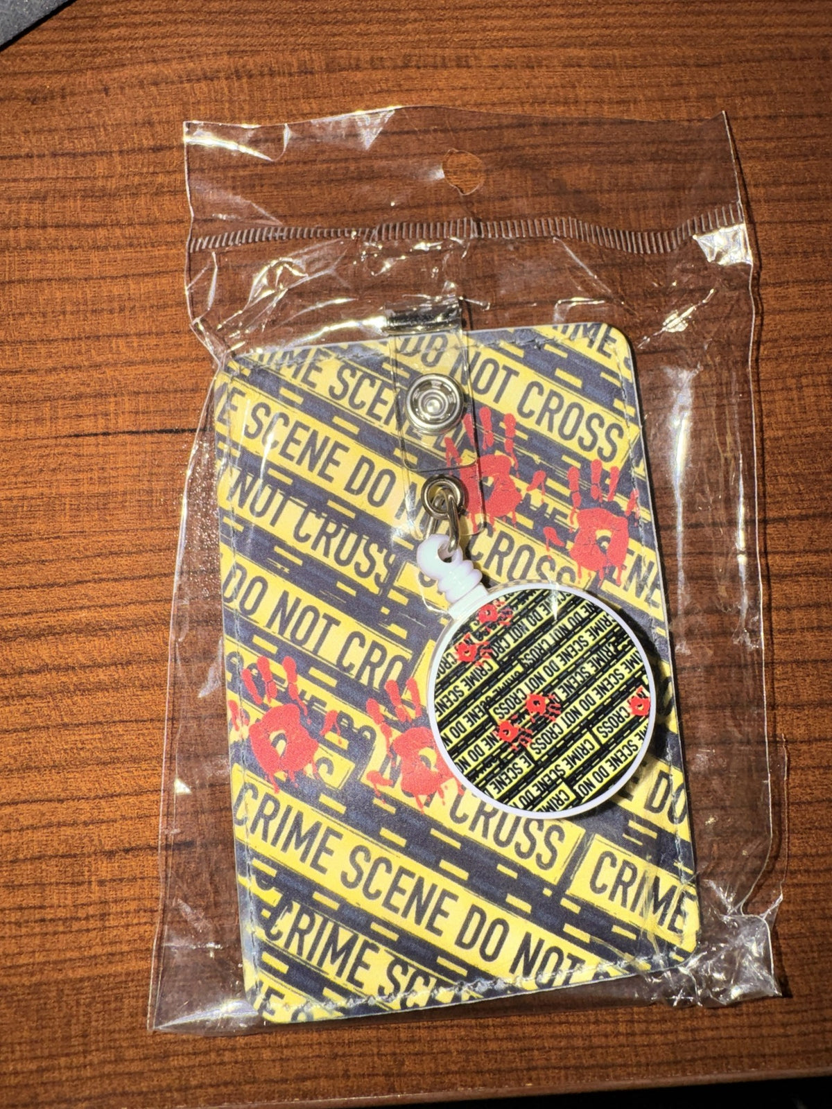 Crime Scene badge reel and ID holder set