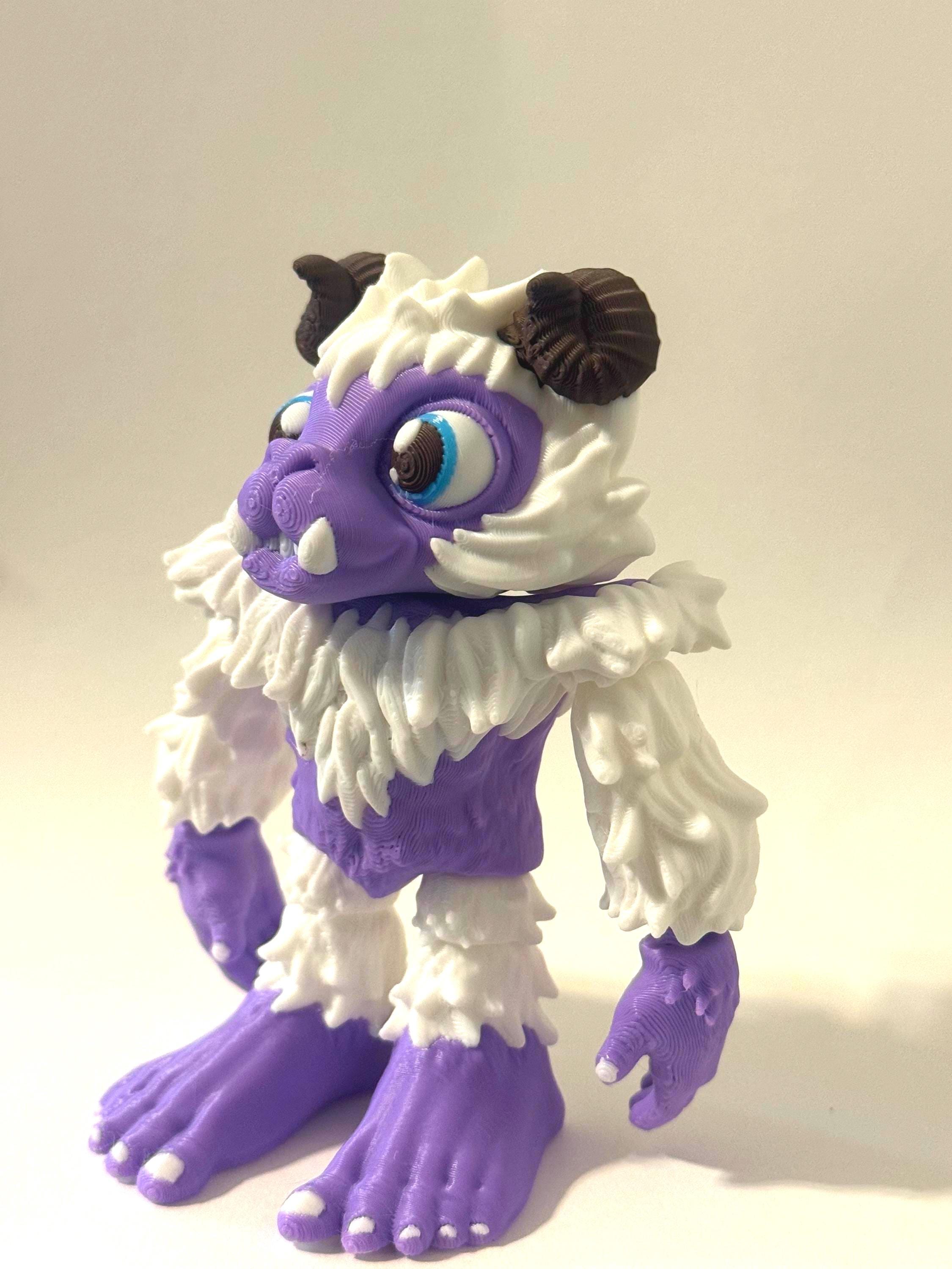 3D Printed Purple Yeti Figurine