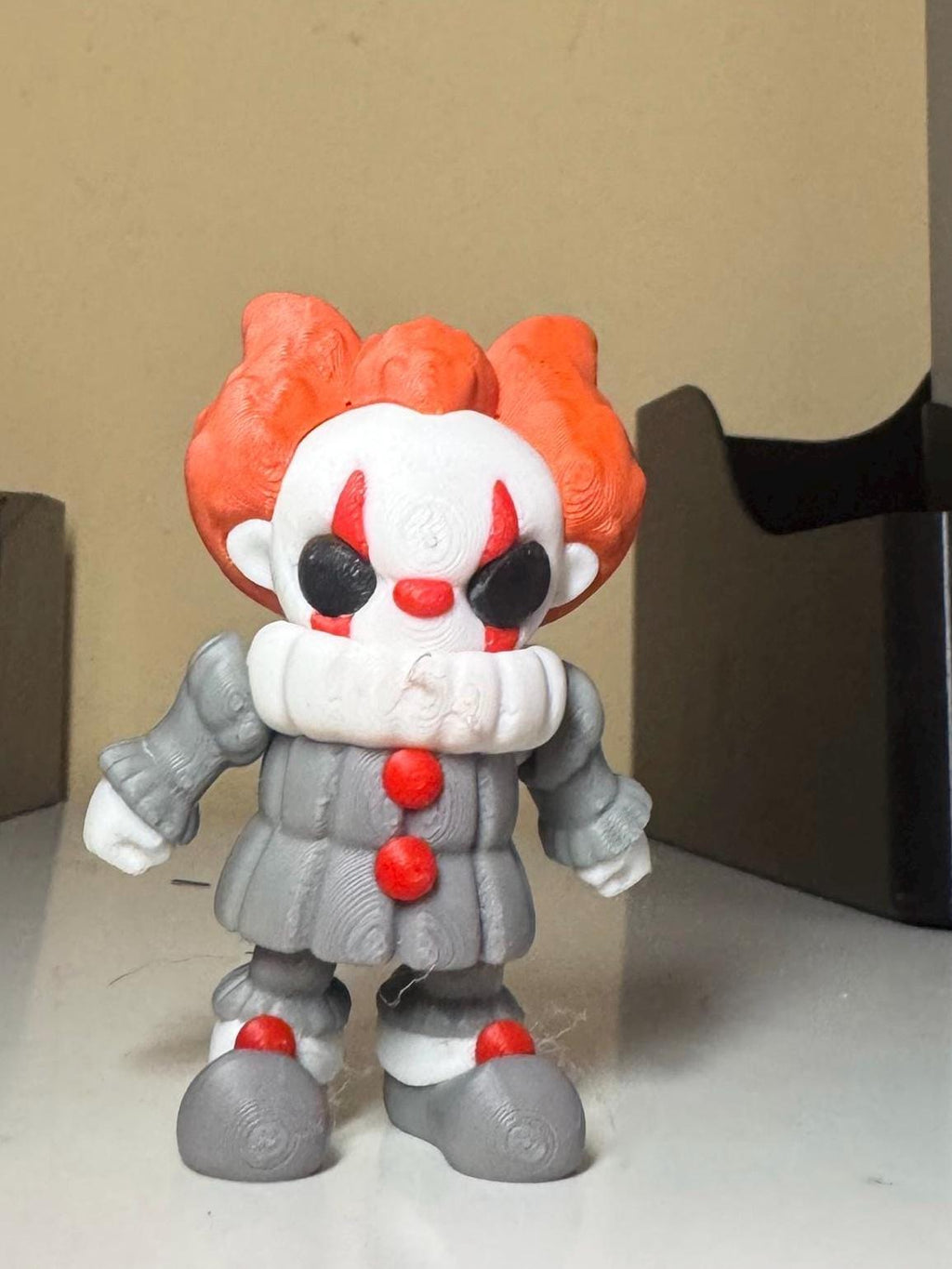 Pennywise IT Clown | Horror Movie Flexi Figurine | 3D Printed Articulated Creepy Collectible | Halloween Decor
