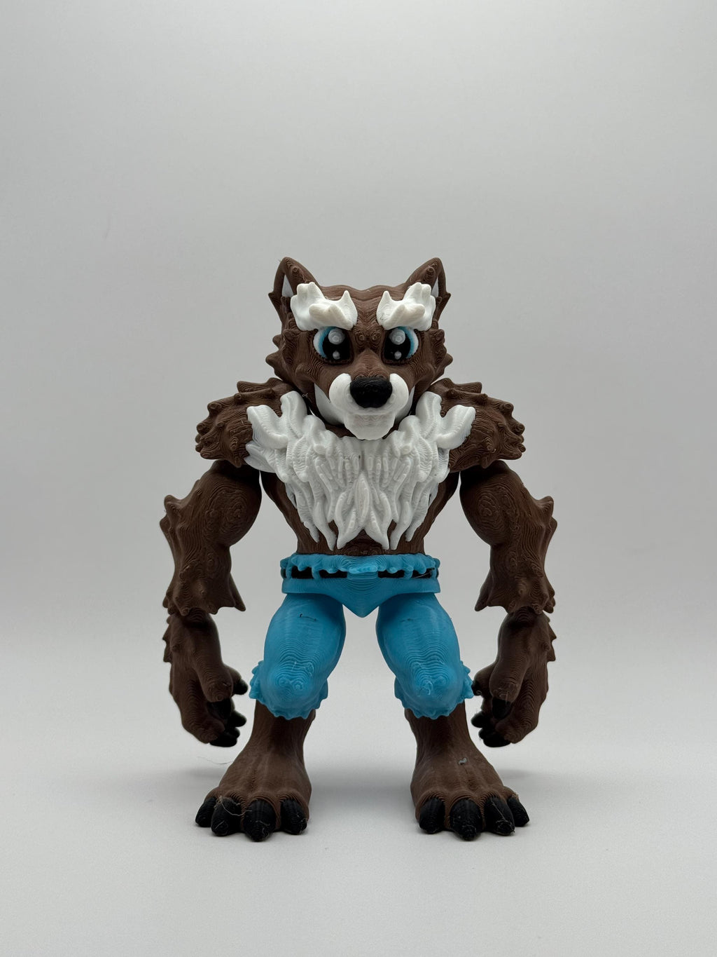 Articulated Flexi Werewolf Figurine, 3D Printed Monster Toy, Horror Fantasy Creature