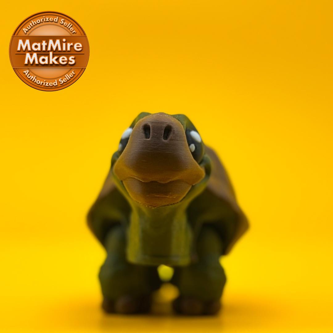 3D Printed Flexi Tortoise Figurine: Articulated PLA Desk Pet