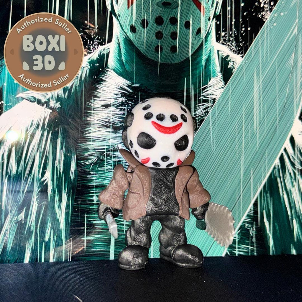 3D Printed Jason Figurine: Creepy Horror Decor, Slasher Desk Toy
