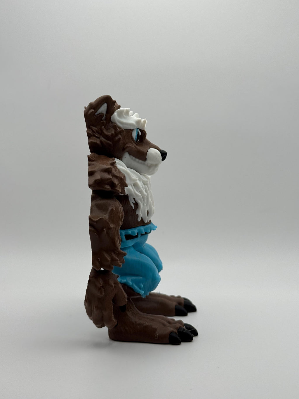 Articulated Flexi Werewolf Figurine, 3D Printed Monster Toy, Horror Fantasy Creature