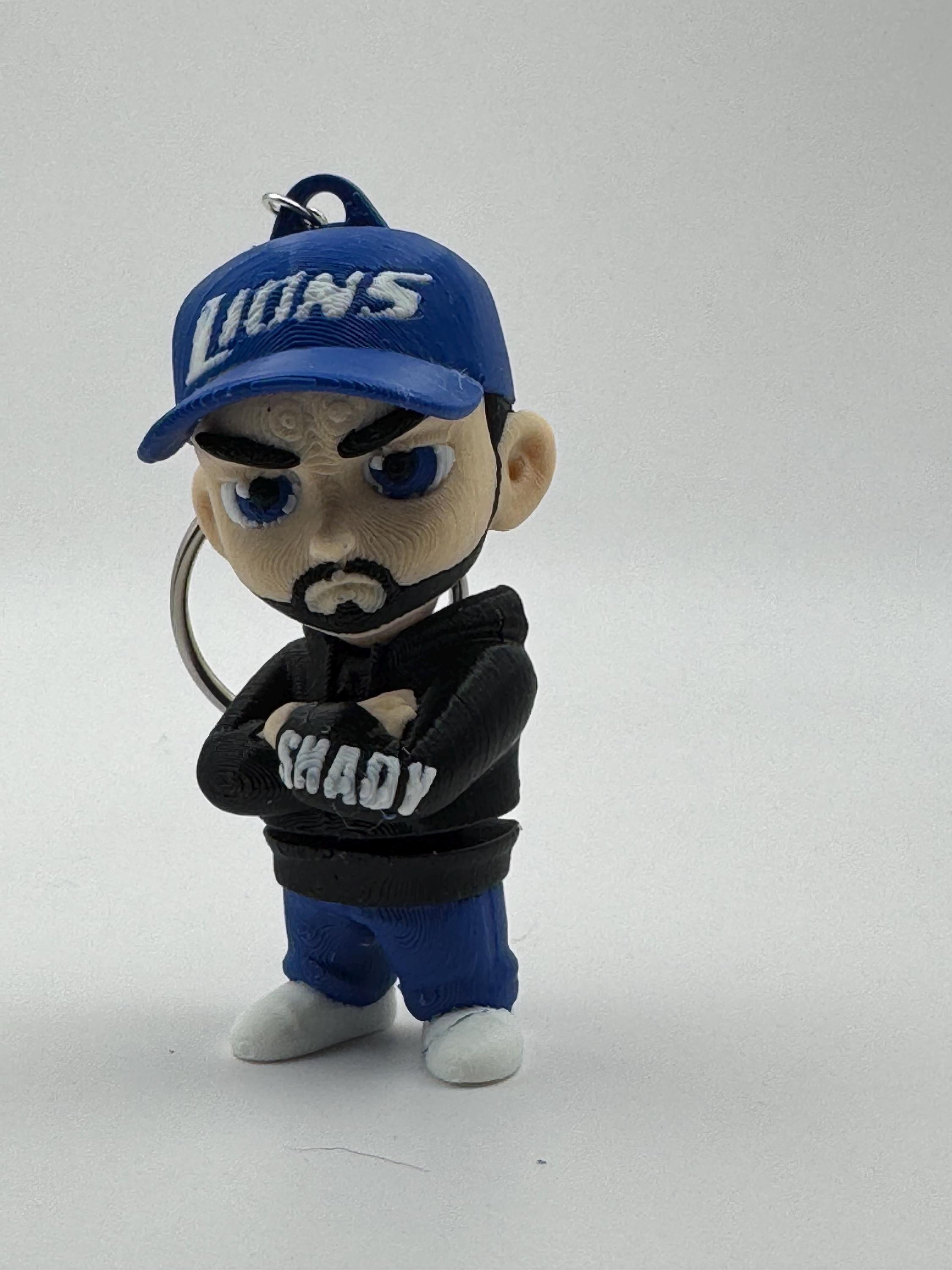 3D Printed Flexi Slim Shady Keychain: Poseable Eminem Figurine