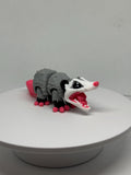 Screaming Possum Flexi Figurine | Articulated Desk Toy, Fidget Collectible
