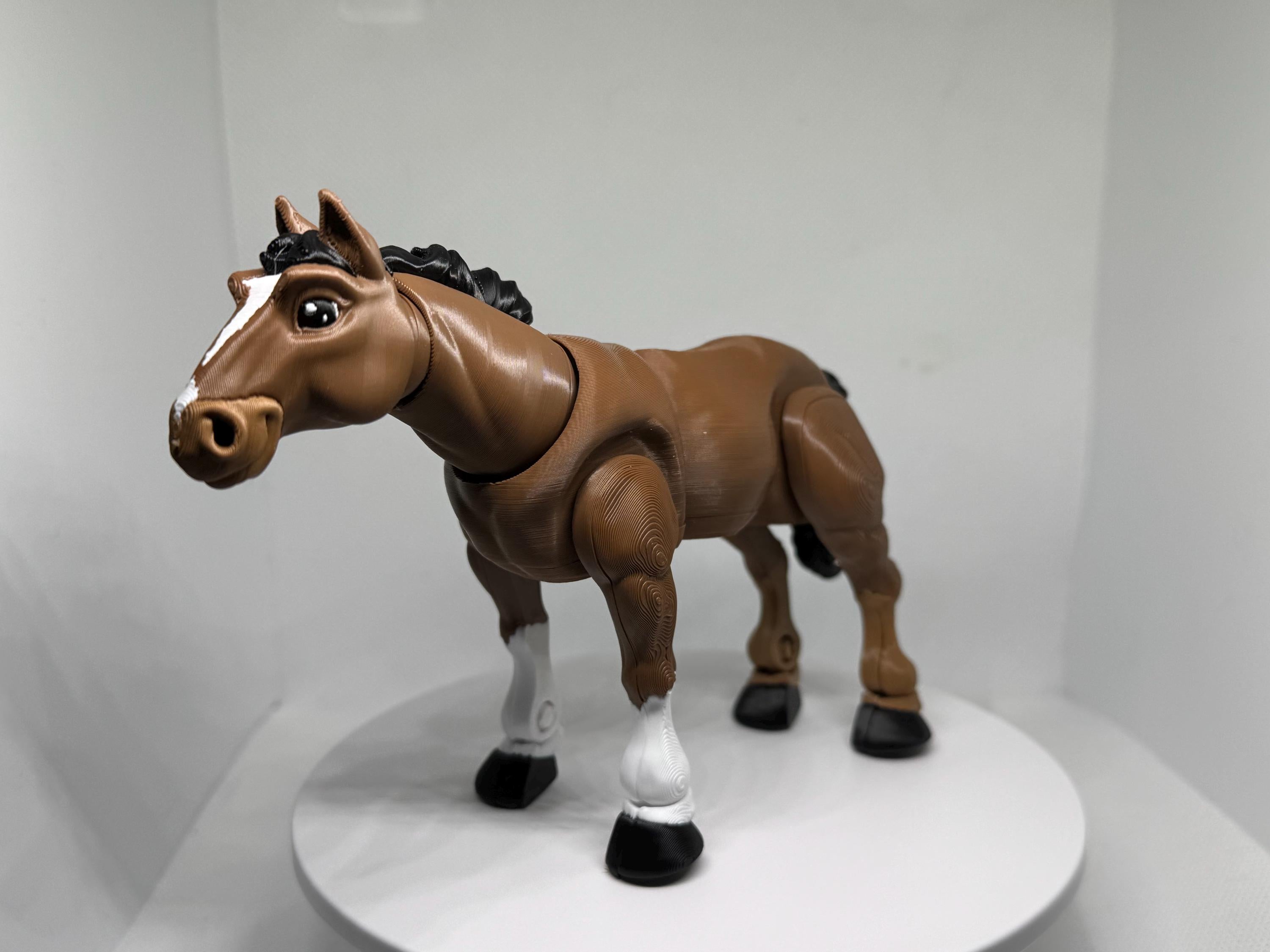 Horse Flexi Figurine | Farm Animal Desk Toy | Poseable Equestrian Fidget | Horse Lover Gift