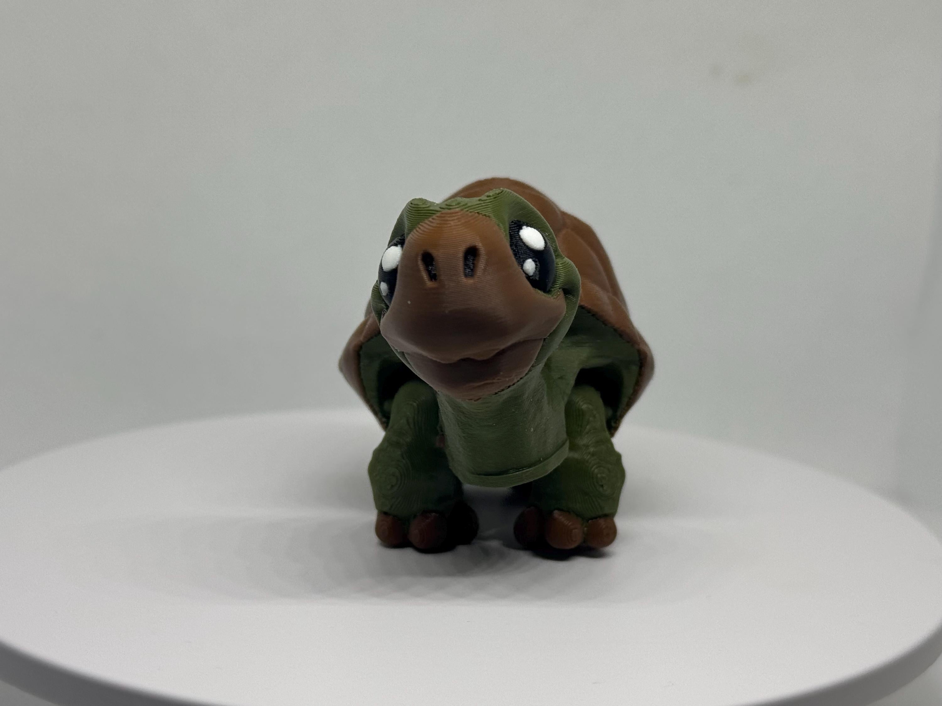 3D Printed Flexi Tortoise Figurine: Articulated PLA Desk Pet