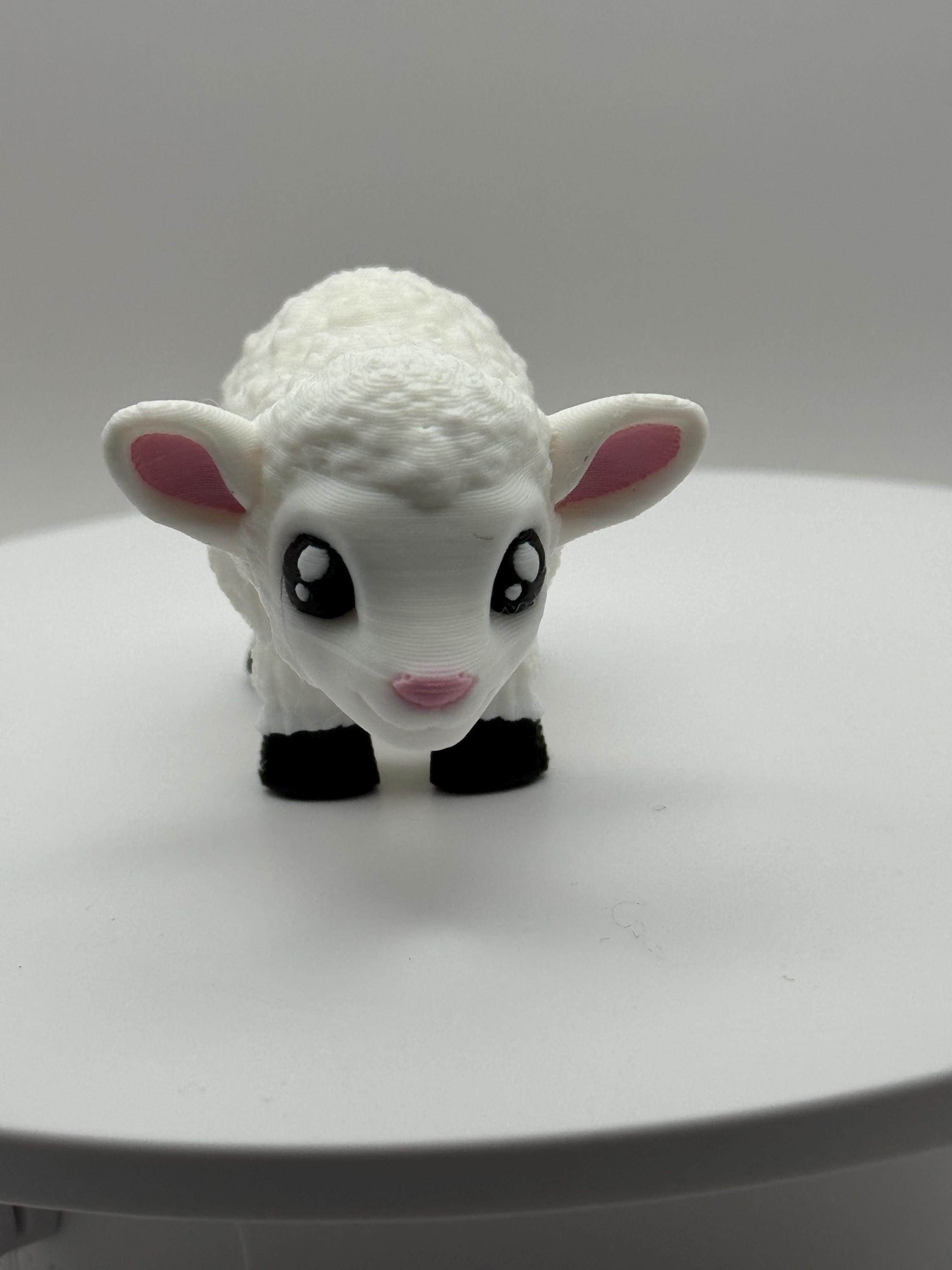 Articulated Lamb Flexi Figurine | 3D Printed Sheep Desk Toy, Fidget, Collectible
