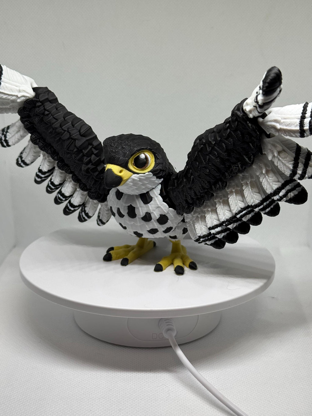 Falcon Flexi Figurine | Bird Desk Toy | Poseable Raptor Fidget | Bird Lover Gift