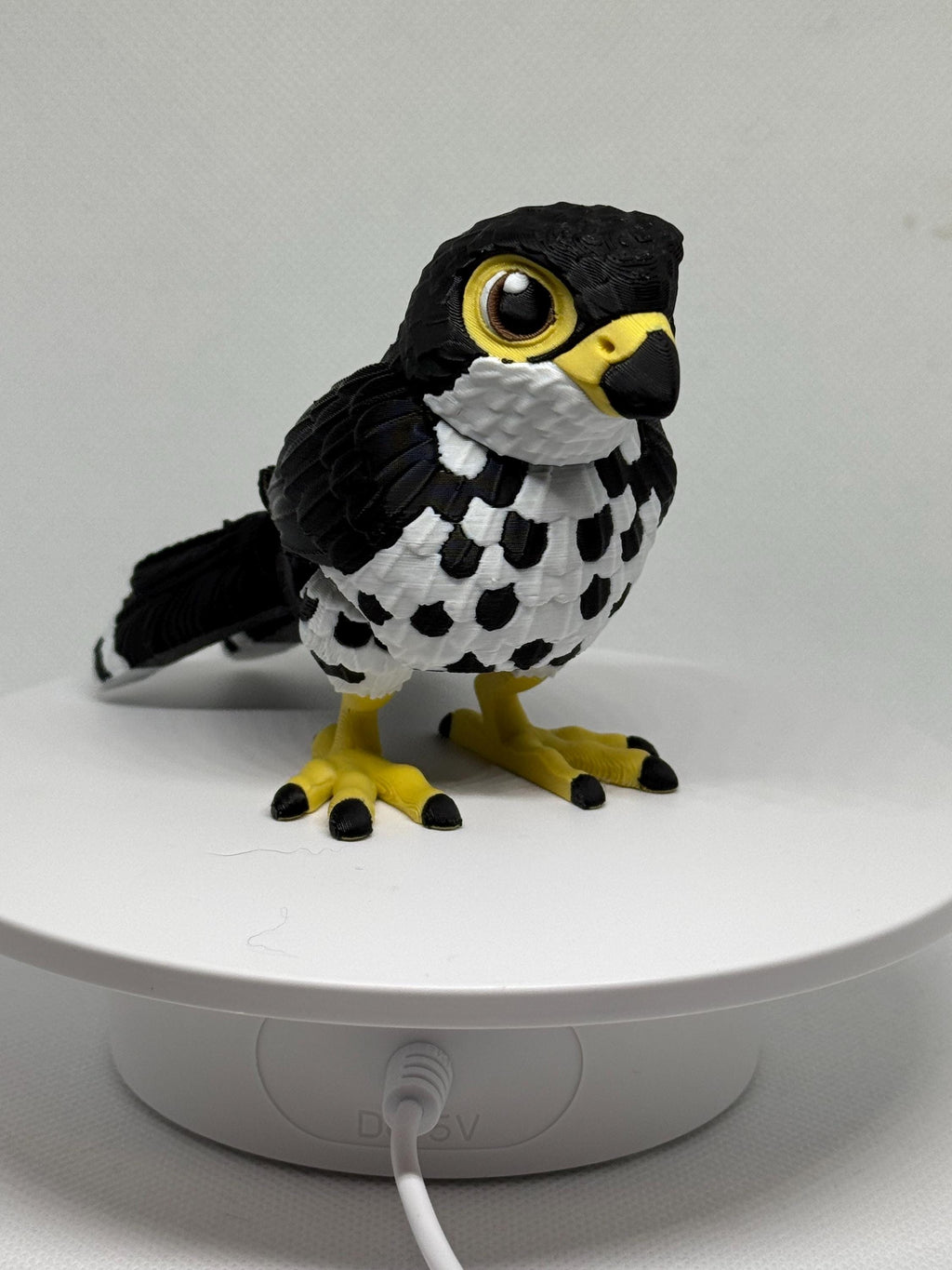 Falcon Flexi Figurine | Bird Desk Toy | Poseable Raptor Fidget | Bird Lover Gift