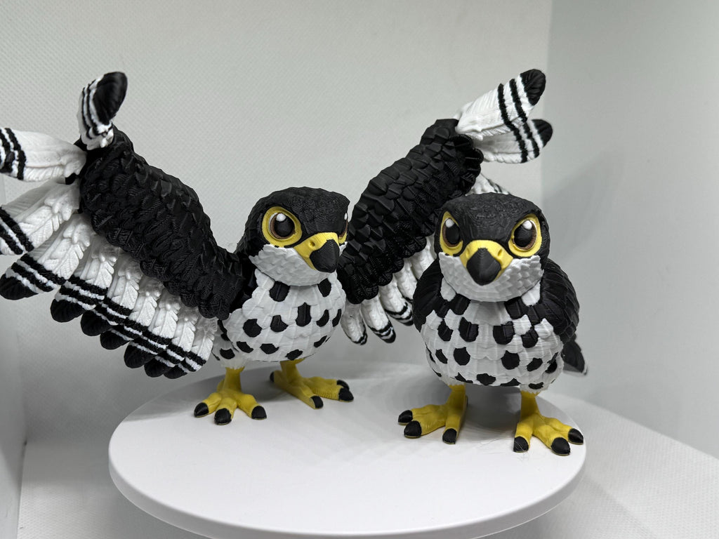 Falcon Flexi Figurine | Bird Desk Toy | Poseable Raptor Fidget | Bird Lover Gift
