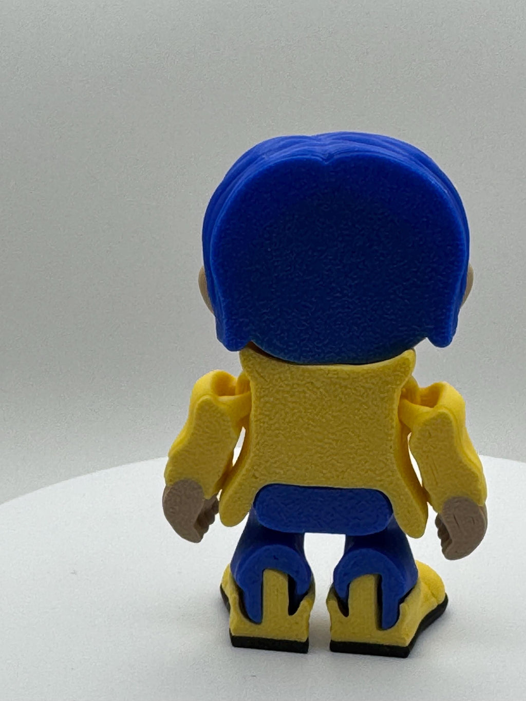 Button eyed Coraline inspired Flexi Figurine 3D printed articulated collectible, spooky whimsical doll fan art, Halloween decor, horror toy