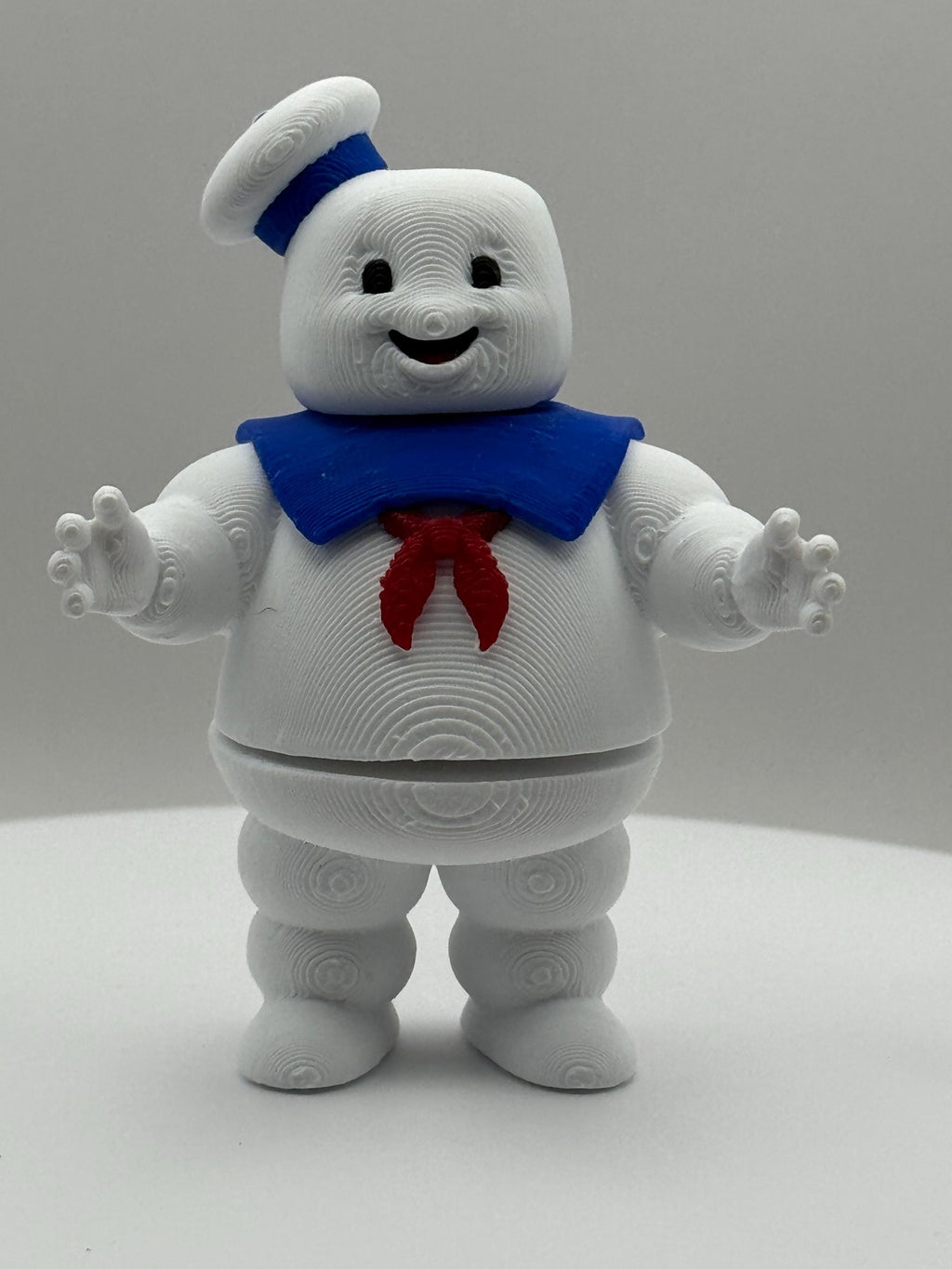 3D Printed Marshmallow Man Flexi Figurine | Ghostbusters Collectible | Articulated Joints | Handmade Desk Toy | Pop Culture Decor | Fun Gift