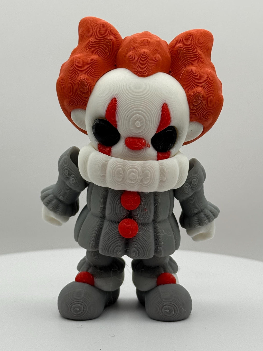 Pennywise IT Clown | Horror Movie Flexi Figurine | 3D Printed Articulated Creepy Collectible | Halloween Decor