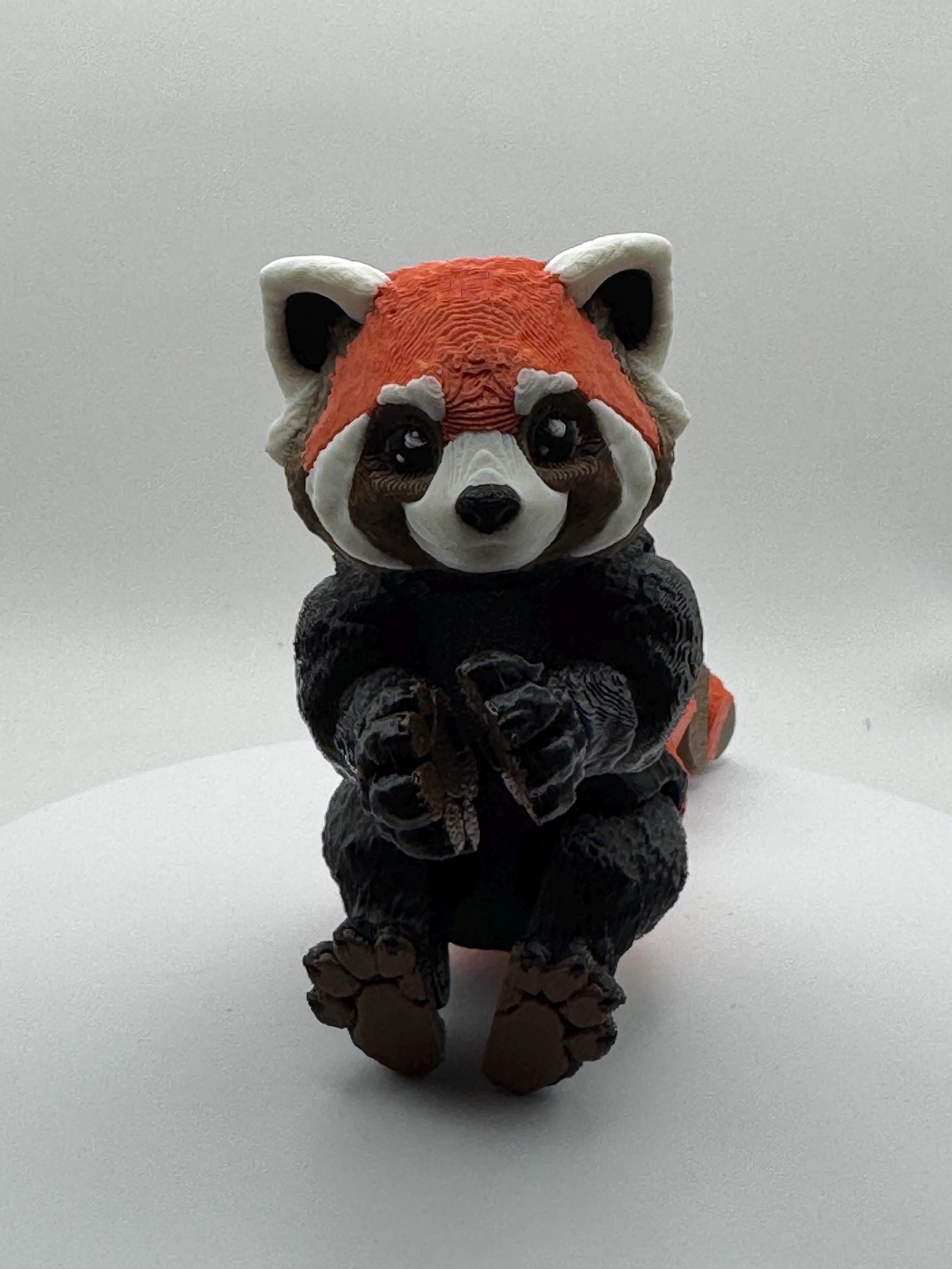 Red Panda Flexi Figurine | Articulated Desk Toy, PLA Plastic Animal Companion