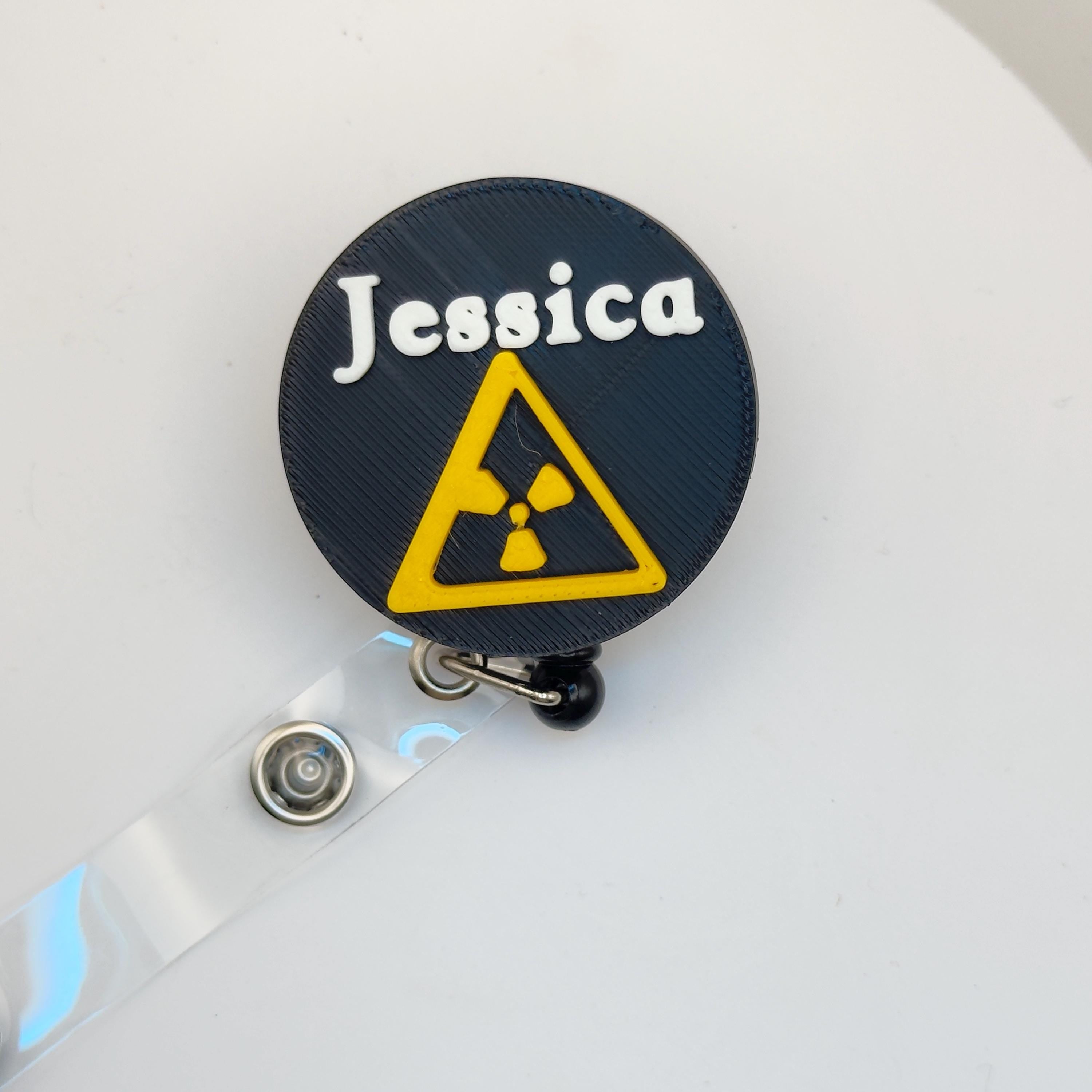 Custom 3D Printed Badge Reel with Name | Personalized ID Holder for Nurses, Teachers, Healthcare Workers | Retractable Clip Accessory