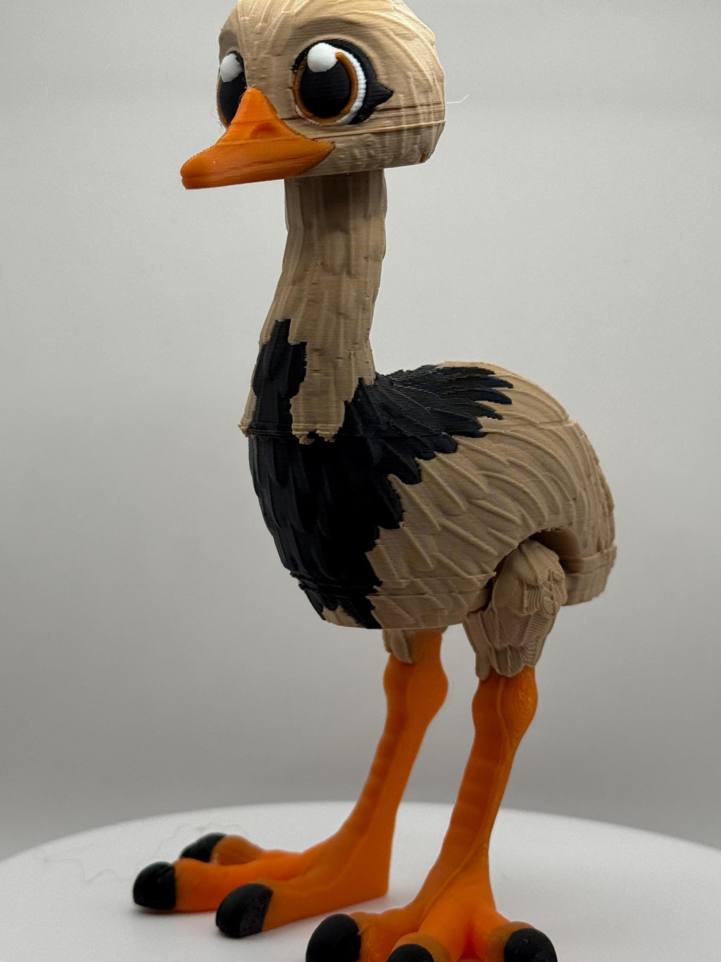Rhea Bird Flexi Figurine | Poseable Desk Toy, Fidget Animal, PLA Plastic