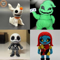 3D Printed Jack Skellington - Sally- Zero - Oogie Boogie Flexi Figurine: Nightmare Before Christmas Decor