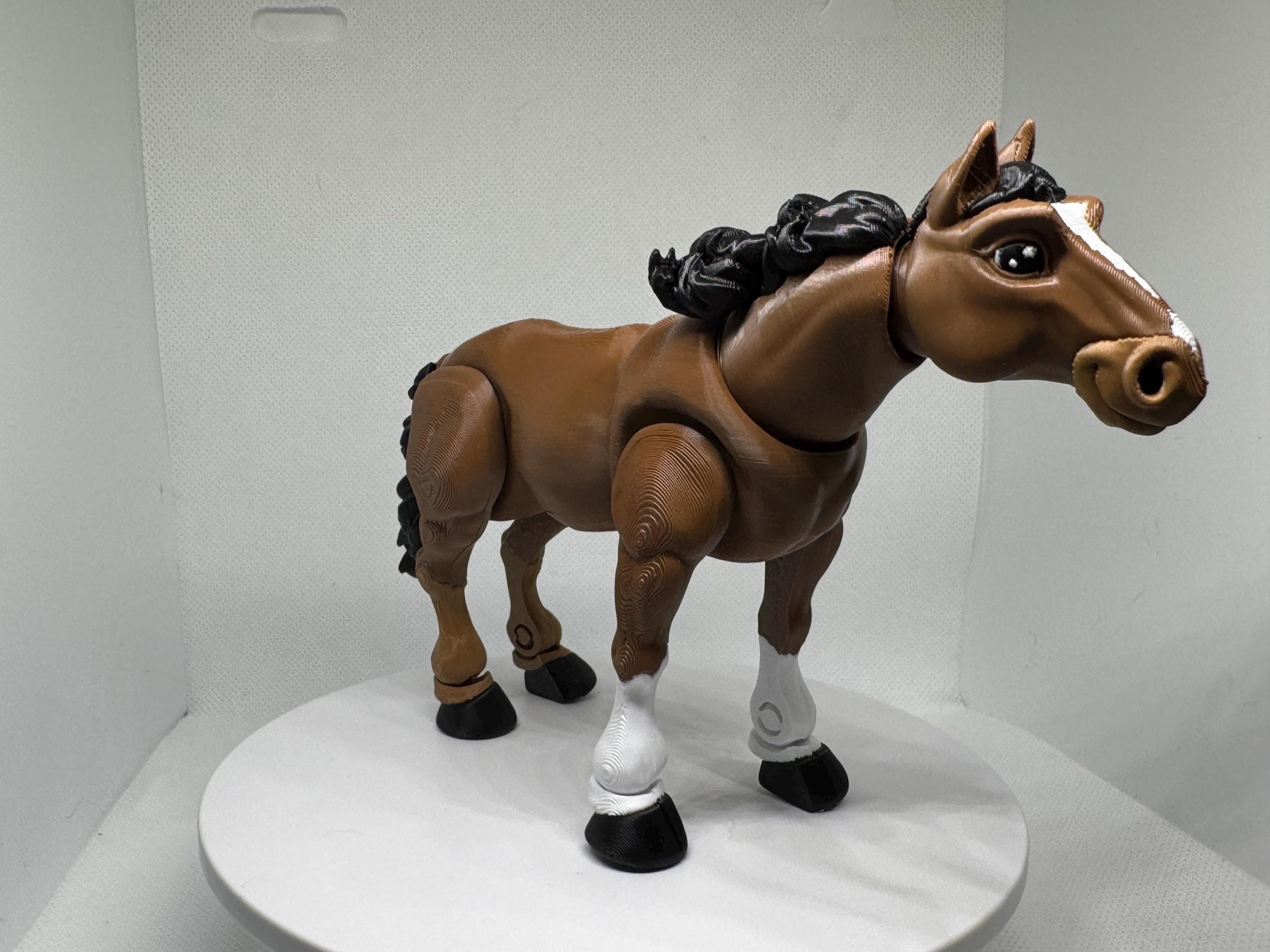 Horse Flexi Figurine | Farm Animal Desk Toy | Poseable Equestrian Fidget | Horse Lover Gift