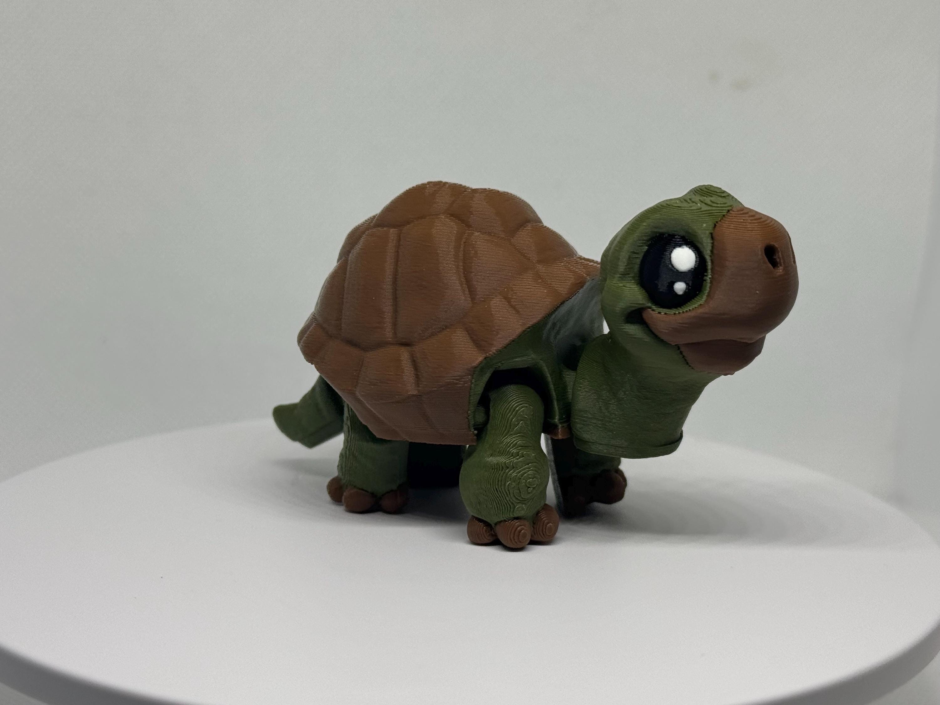 3D Printed Flexi Tortoise Figurine: Articulated PLA Desk Pet