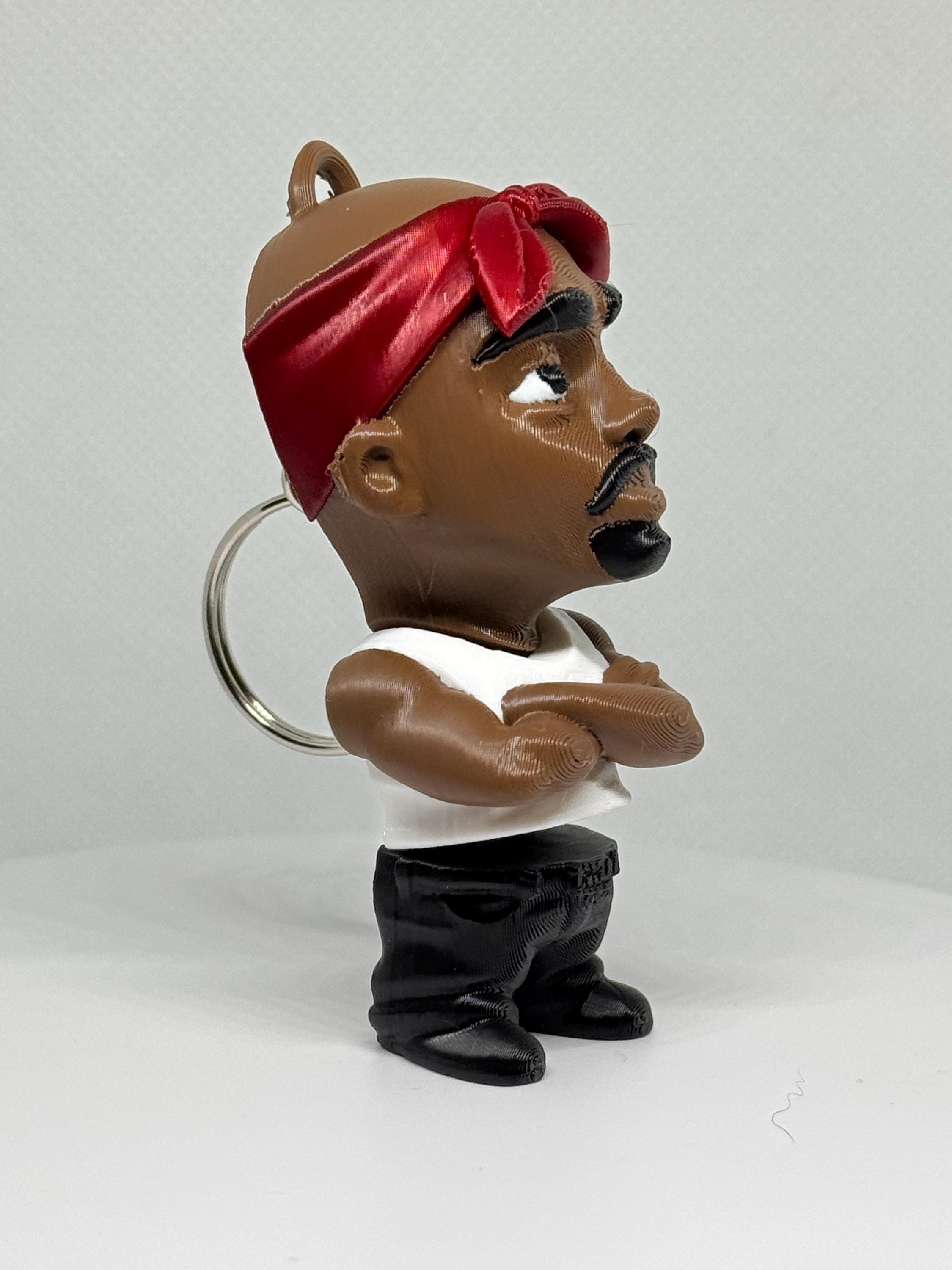 Tupac-Inspired Flexi Figurine | Hip Hop Desk Toy | Poseable Rap Icon Fidget | Music Fan Gift