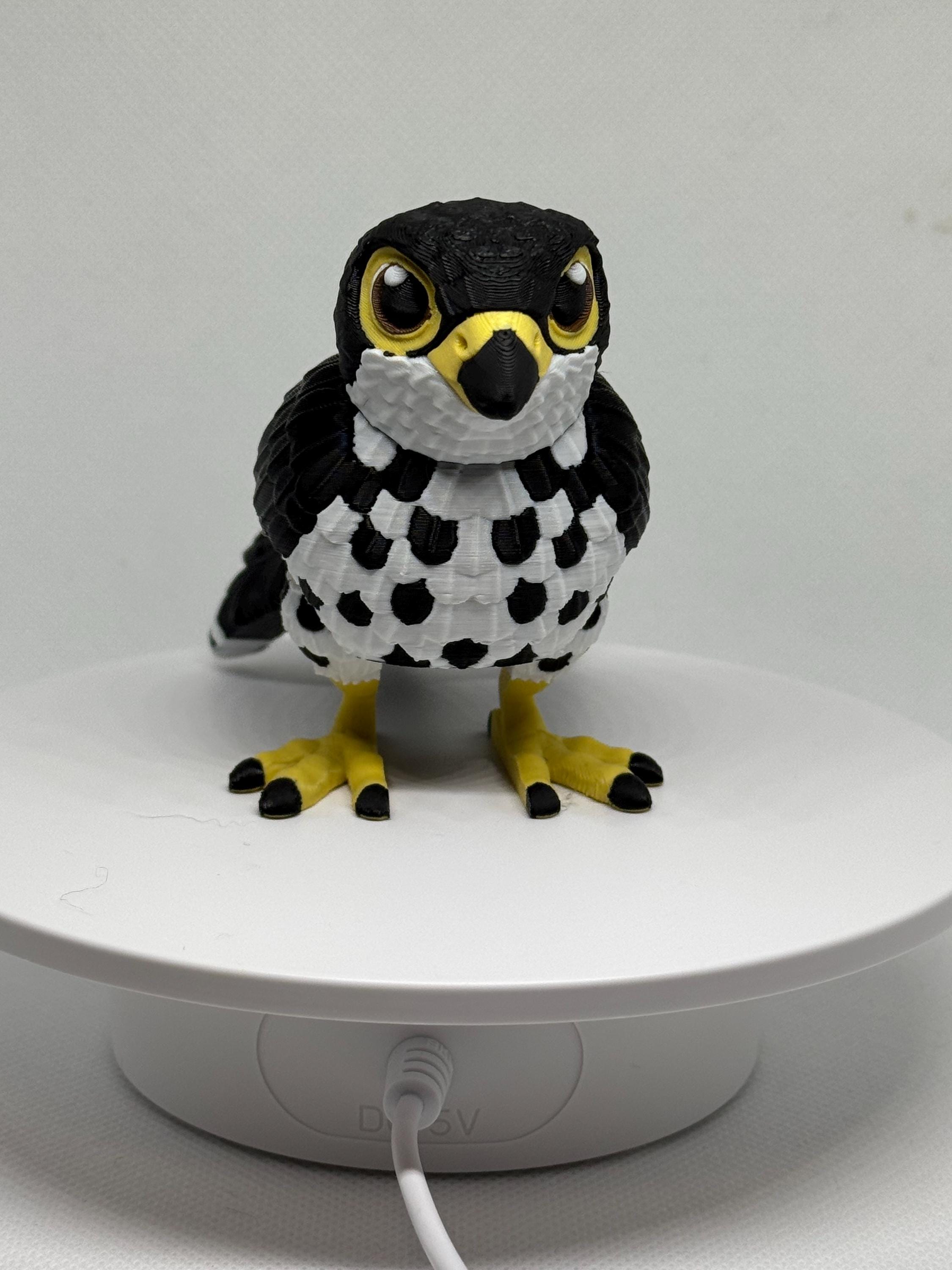 Falcon Flexi Figurine | Bird Desk Toy | Poseable Raptor Fidget | Bird Lover Gift