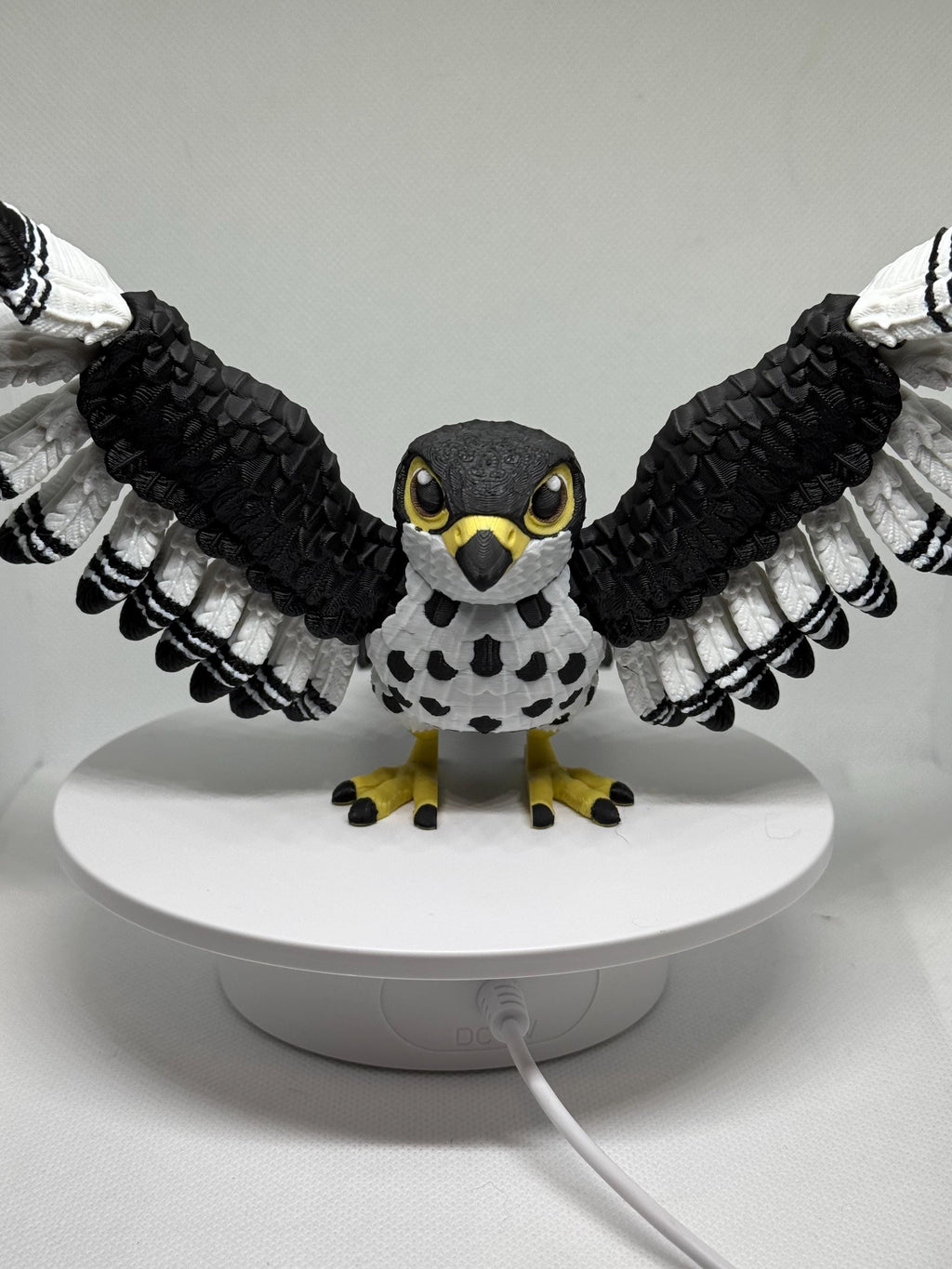 Falcon Flexi Figurine | Bird Desk Toy | Poseable Raptor Fidget | Bird Lover Gift