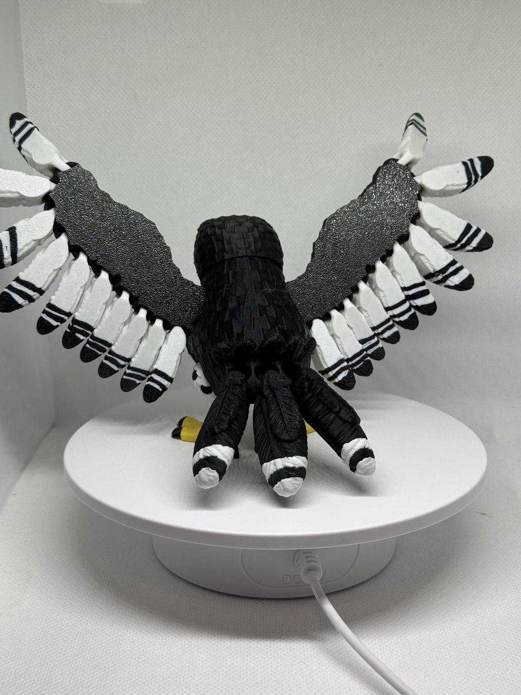 Falcon Flexi Figurine | Bird Desk Toy | Poseable Raptor Fidget | Bird Lover Gift