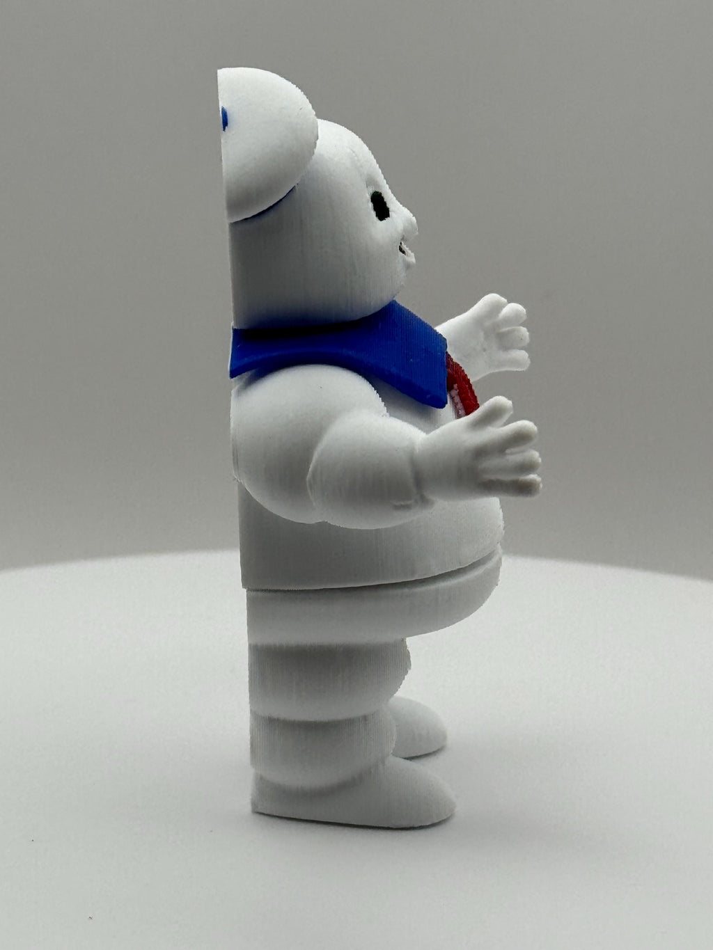 3D Printed Marshmallow Man Flexi Figurine | Ghostbusters Collectible | Articulated Joints | Handmade Desk Toy | Pop Culture Decor | Fun Gift