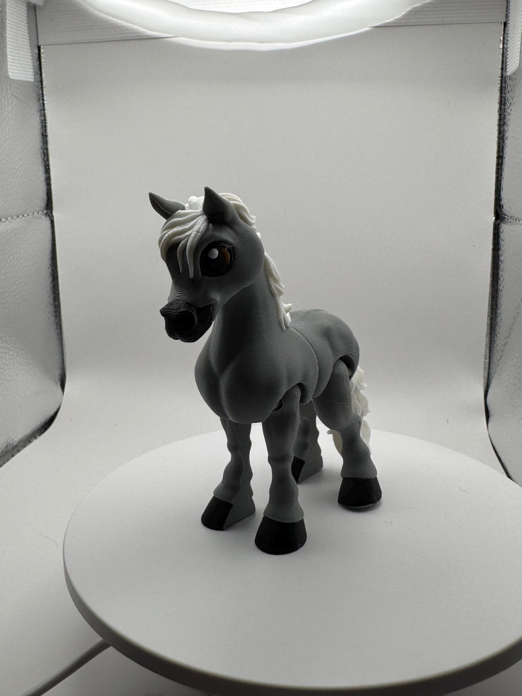 Poseable Arabian Horse Figurine | Articulated Desk Toy, PLA Plastic Collectible