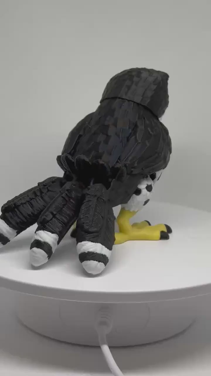 Falcon Flexi Figurine | Bird Desk Toy | Poseable Raptor Fidget | Bird Lover Gift
