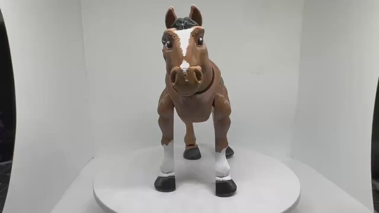 Horse Flexi Figurine | Farm Animal Desk Toy | Poseable Equestrian Fidget | Horse Lover Gift