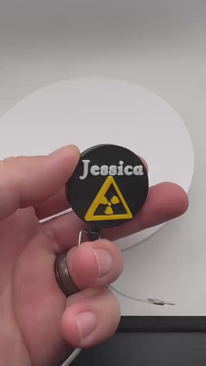 Custom 3D Printed Badge Reel with Name | Personalized ID Holder for Nurses, Teachers, Healthcare Workers | Retractable Clip Accessory
