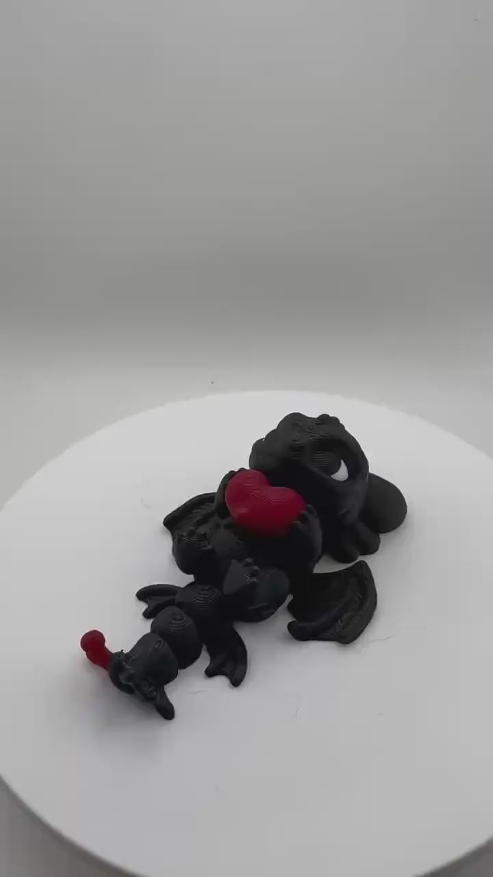 Toothless-Inspired Flexi Figurine | Dragon Desk Toy | Poseable Fantasy Fidget | Dragon Lover Gift